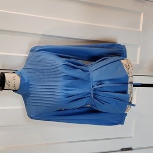 Ann Taylor blue high neck top